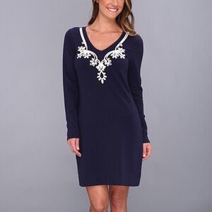 Lilly Pulitzer Daylin Dress True Navy Blue Small